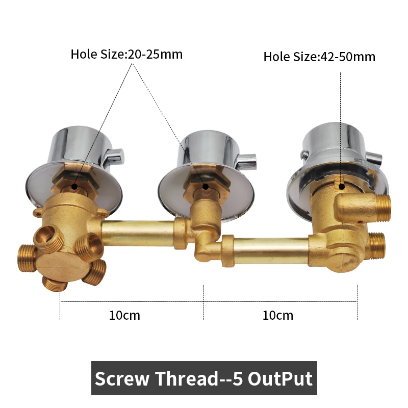 vagsure 2345ways outlet brass mixing valve diverter thermostatic shower faucets tap temperature mixer control screw bathroom free global shipping