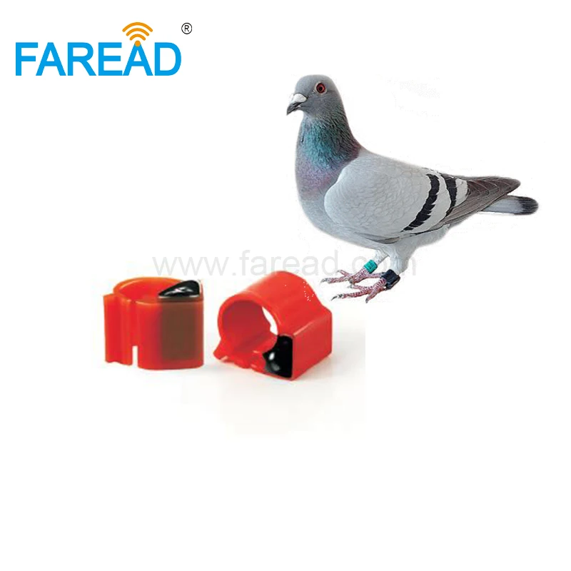 x100pcs 134.2KHz tag-S256 FDX-B ABS RFID racing pigeon Electronic foot Ring tag for animal bird tracking | Безопасность и защита