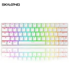 Игровая клавиатура SKYLOONG GK64S, беспроводная механическая клавиатура с Bluetooth, 64 колпачка клавиш ABS, RGB подсветка, игровые аксессуары