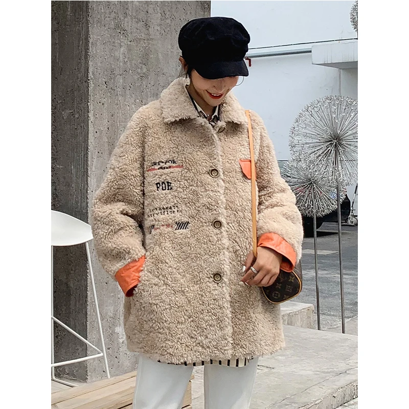 

Женское зимнее пальто из овечьей шерсти, 100% шерсти