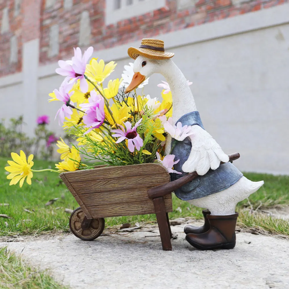 

1pc Creative Succulent Pot Duck Modeling Flowerpot Decorative Flowerpot