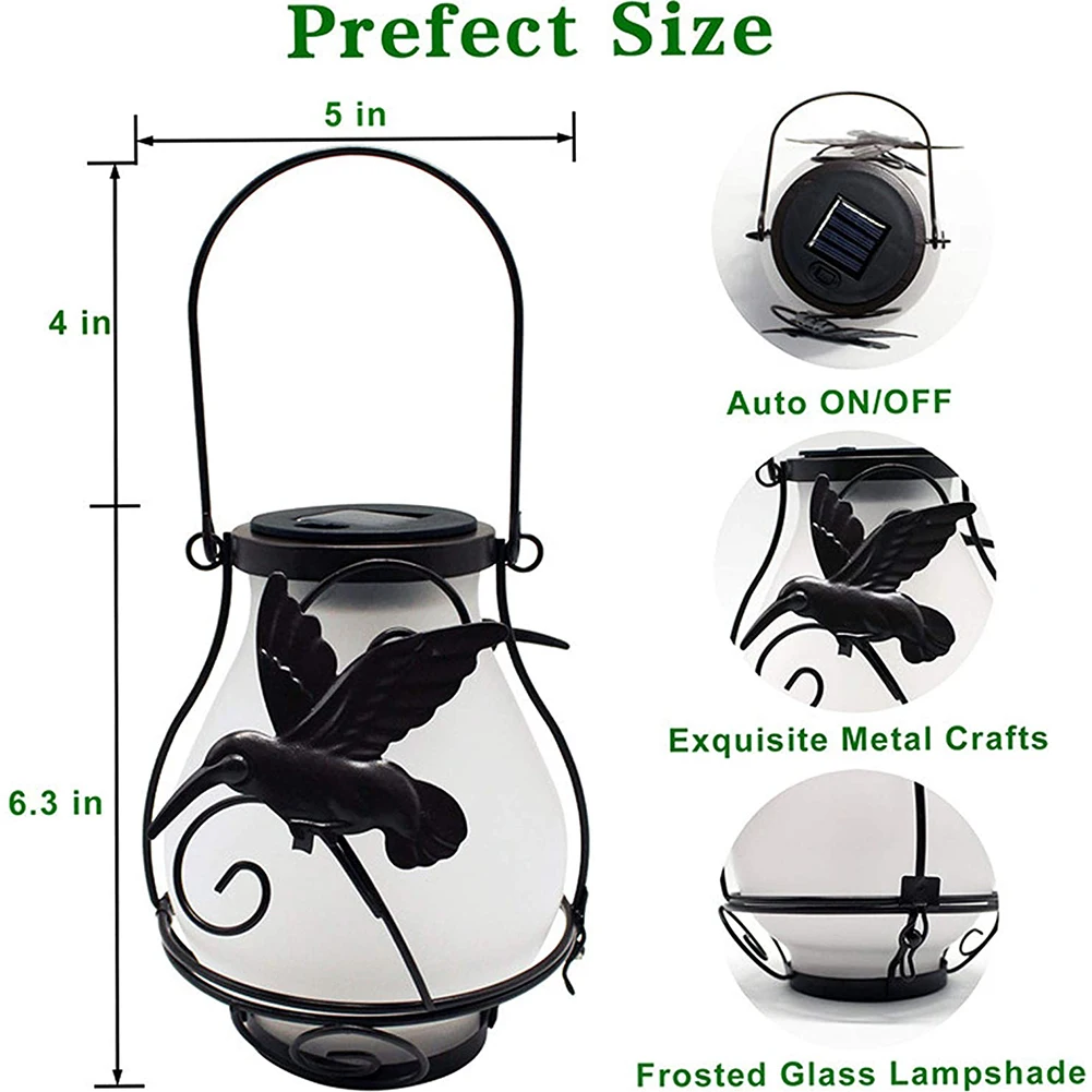 

LED Solar Powered Lamp Retro Simulation Flicker Flame Lantern Light Waterproof Outdoor Hanging Light Home Garden Decoration