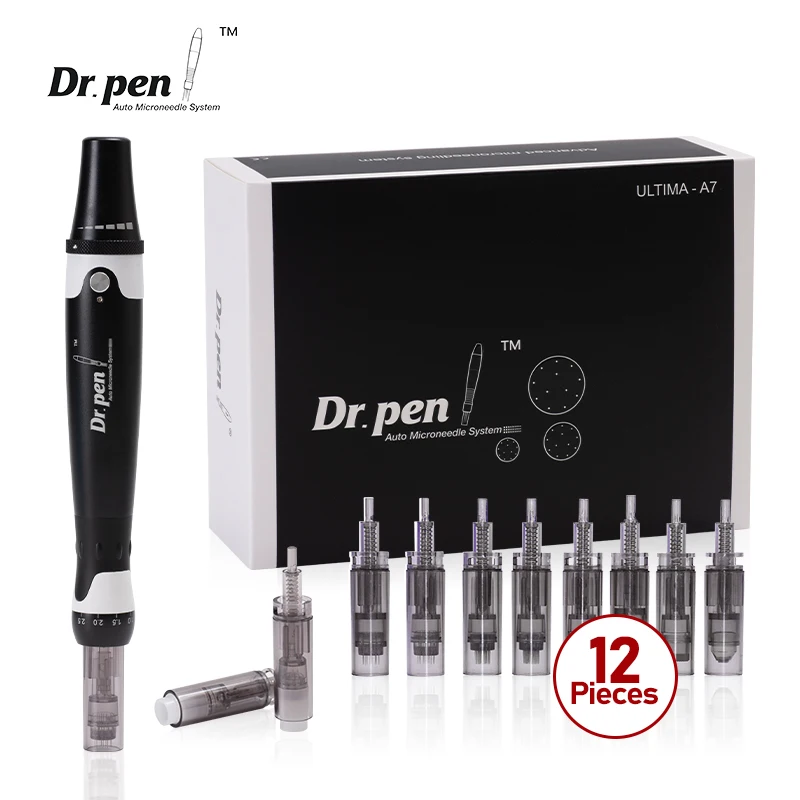 Authentic Dr. pen Ultima A7 and 12 pcs needles Professional Microneedling Skincare Kits Derma Auto Pen