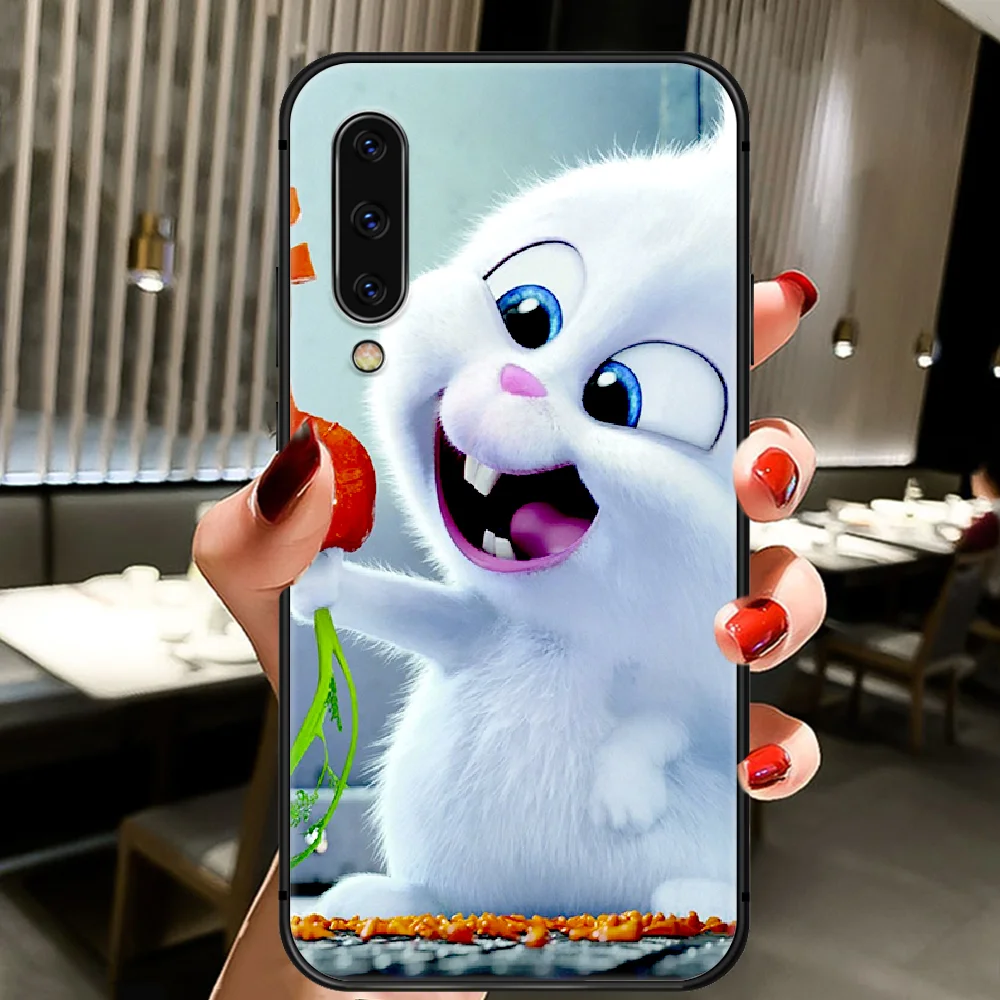 

Cute Secret of Pet White Rabbit Phone Case Cover For Samsung Galaxy A10 A20 A30 E A40 A50 A51 A70 A71 J 5 6 7 8 S black Coque