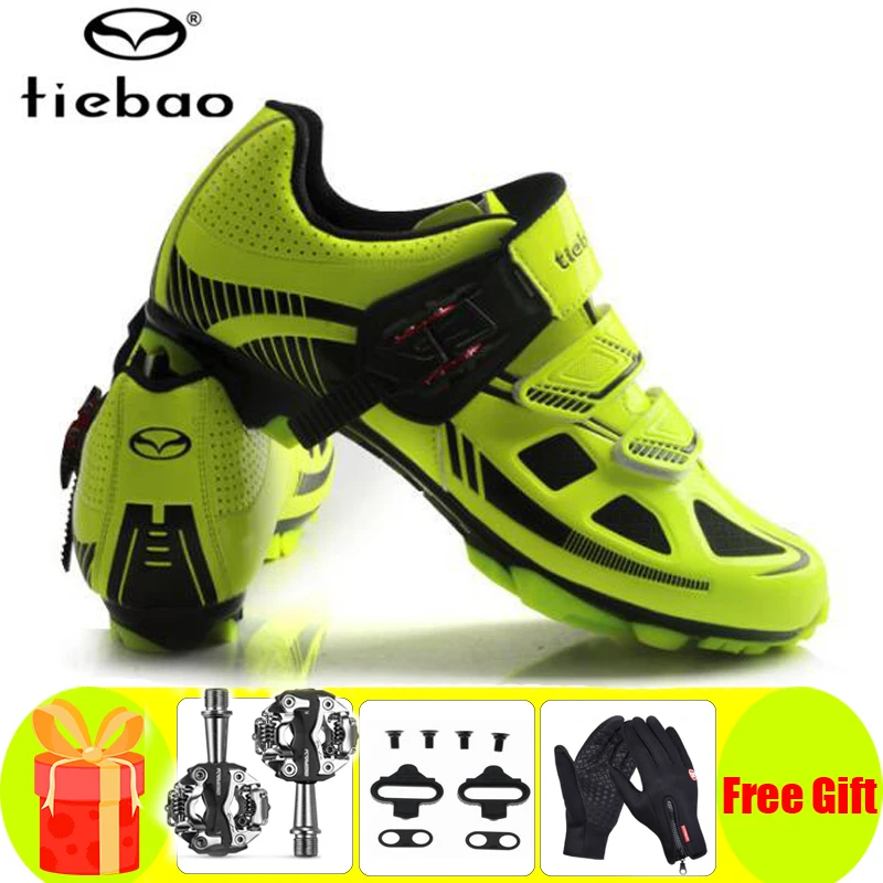 

Tiebao Mountain Bike Cycling Shoes Sneakers Bicicleta Self-locking Breathable SPD Pedals Superstar Original Bicycle Shoes