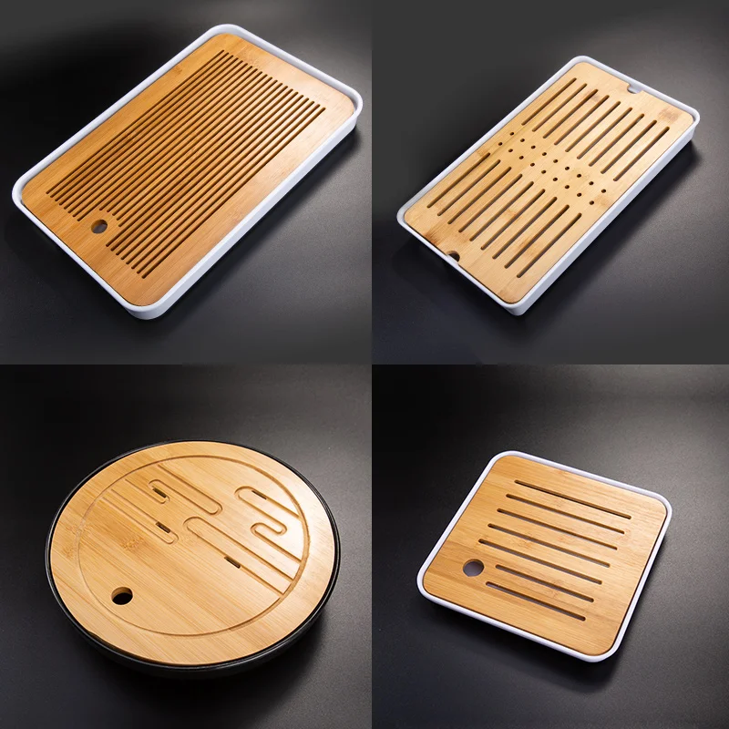 

TIANXI Bamboo Tea Tray Kung Fu Tea Set with Drain Rack Chinese Tea Cup Ceremony Tools Tea Set Tray Tea Ceremony Accessories