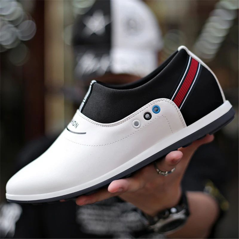 

Summer Men's Shoes Leather Sandals, White Shoes, Breathable Casual Shoes Men's Hole Shoes Increase In Height Of Men's Shoes