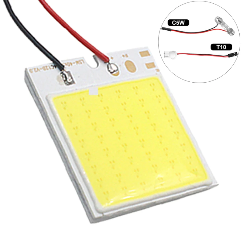 1x T10 W5W Светодиодная COB лампа C5W C10W светодиодный ная полоска 31 мм 36 39 42 12 В