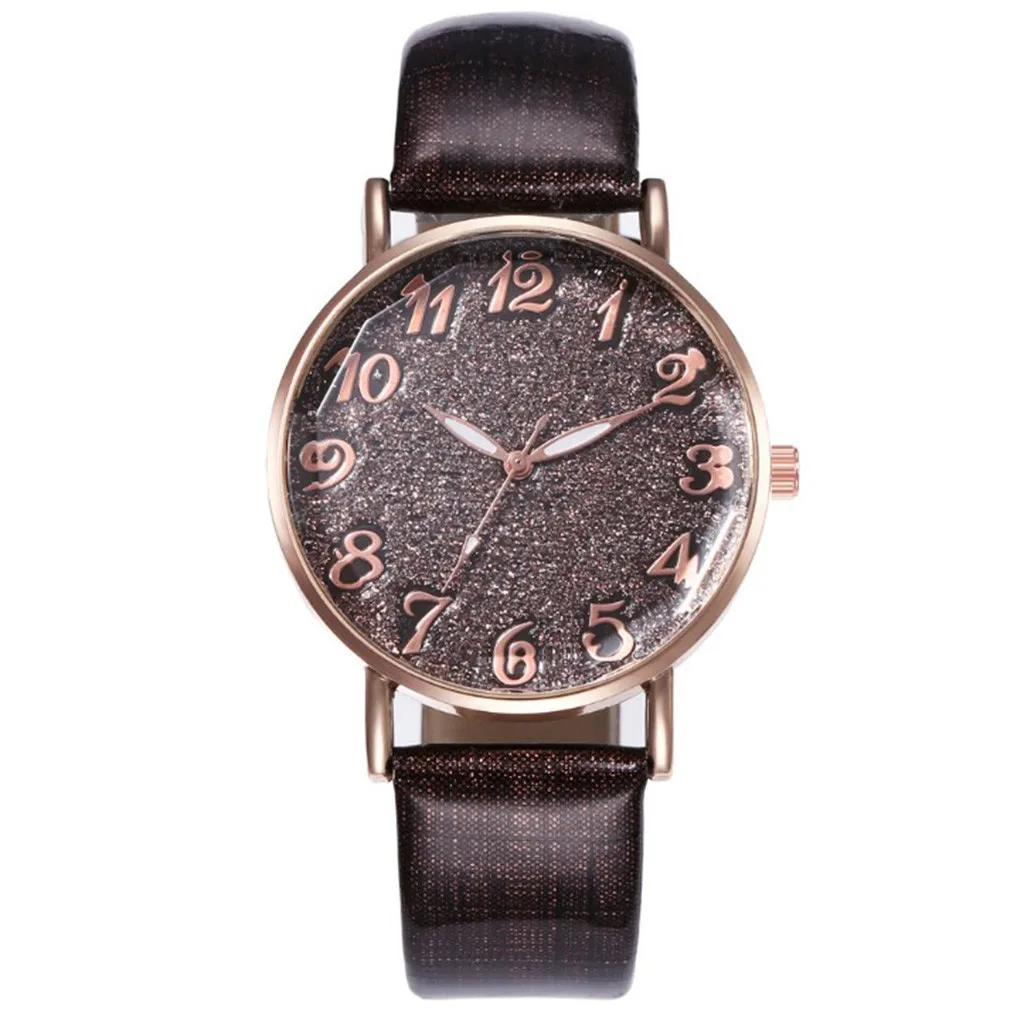 

Nice Fashion WomenS Retro Watch Stainless Steel Large Dial Leather Strap Casual Women Quartz Wristwatches Ladies Girls Gifts