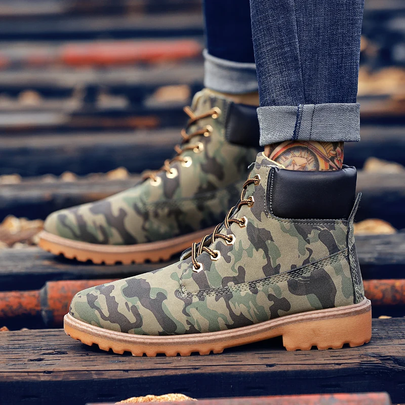 New Autumn Winter Mens and Womens Hiking Boots Tooling Boots Retro Short Boots Casual Shoes Men's Martin Boots Hiking Shoes