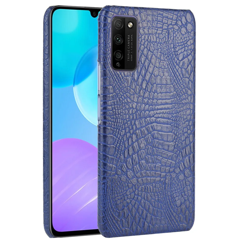 Чехол для Honor 30 Lite Huawei Youth Жесткий из крокодиловой кожи в стиле ретро