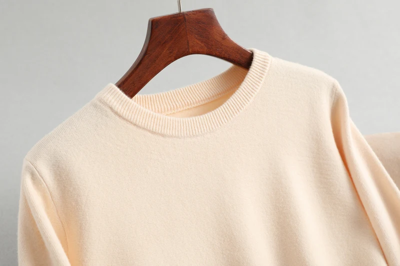 Женские шерстяные свитера и пуловеры на осень зиму повседневный укороченный