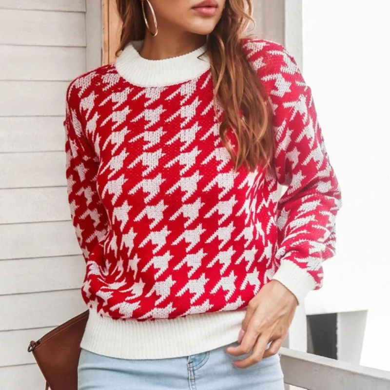 

Brandy 2021 Fashion Autumn Winter New Round Neck Long Sleeve Casual Wear Pullover Knitted Sweater Top Women's Wear
