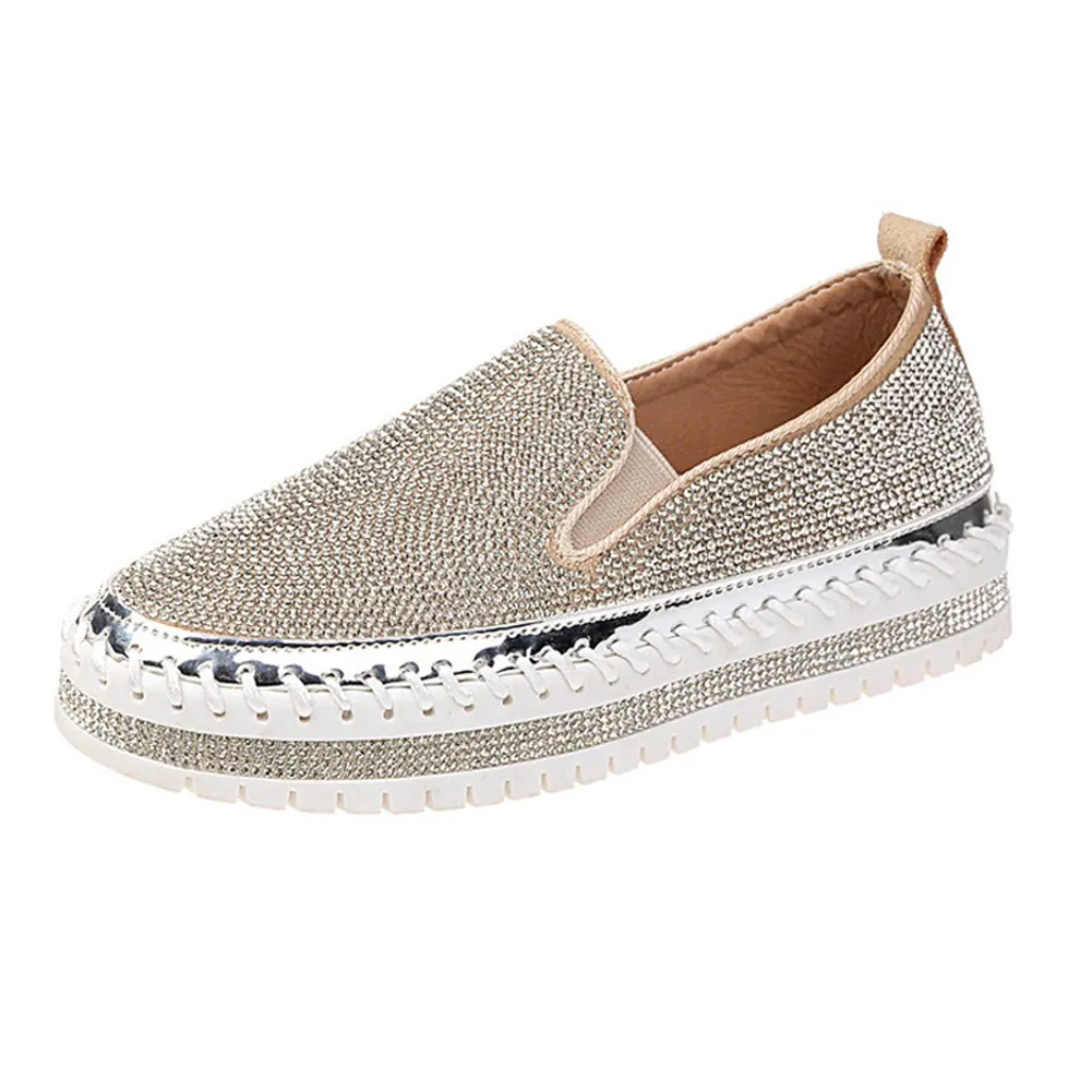 Новинка роскошные женские лоферы сезон весна-осень модные блестящие кроссовки