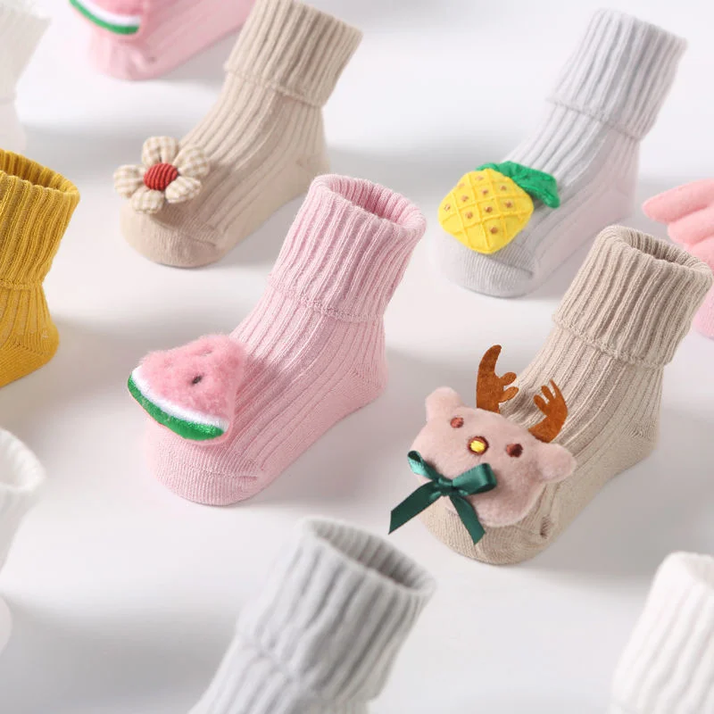 

Baby Socks Spring and Autumn New Newborn Baby Cartoon Socks Non-slip Toddler Socks Newborn Cotton Socks Suitable for Toddlers
