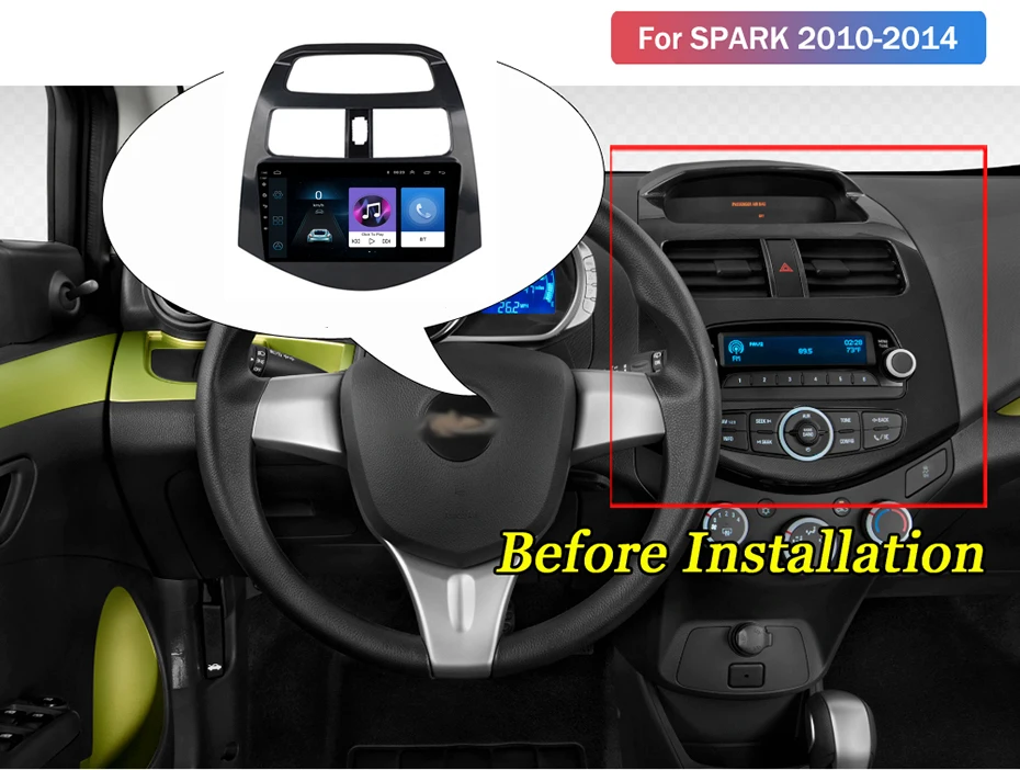 Для Chevrolet Spark 2010-2014 Автомобильный Радио Мультимедиа Видео плеер навигация gps Android 8