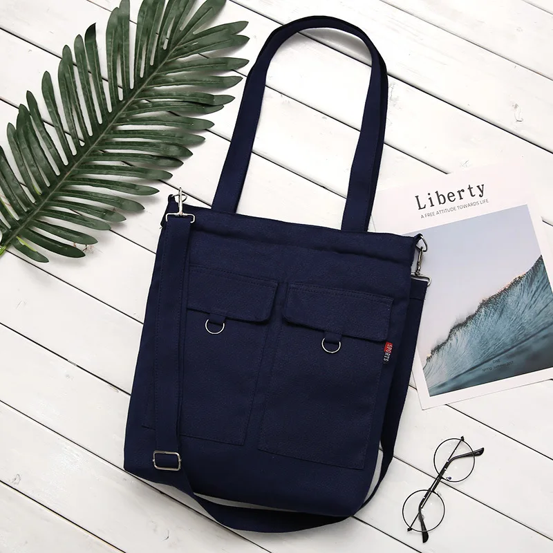 

Korean casual simple art canvas bag female bag portable messenger fashion bag Mori girl student canvas bag large lunch bag