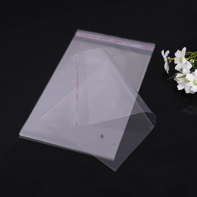 Прозрачные самоклеящиеся целлофановые пакеты разного размера