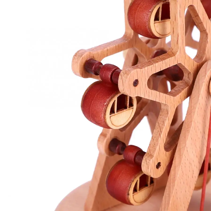 Cikonielf винтажная деревянная музыкальная шкатулка с водяным колесом пластиковая