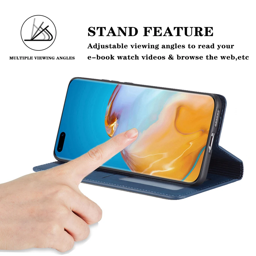 magnetic leather case for huawei mate 20 30 p20 p30 p40 pro lite p smart plus 2019 2020 honor10lite wallet card flip phone cover free global shipping