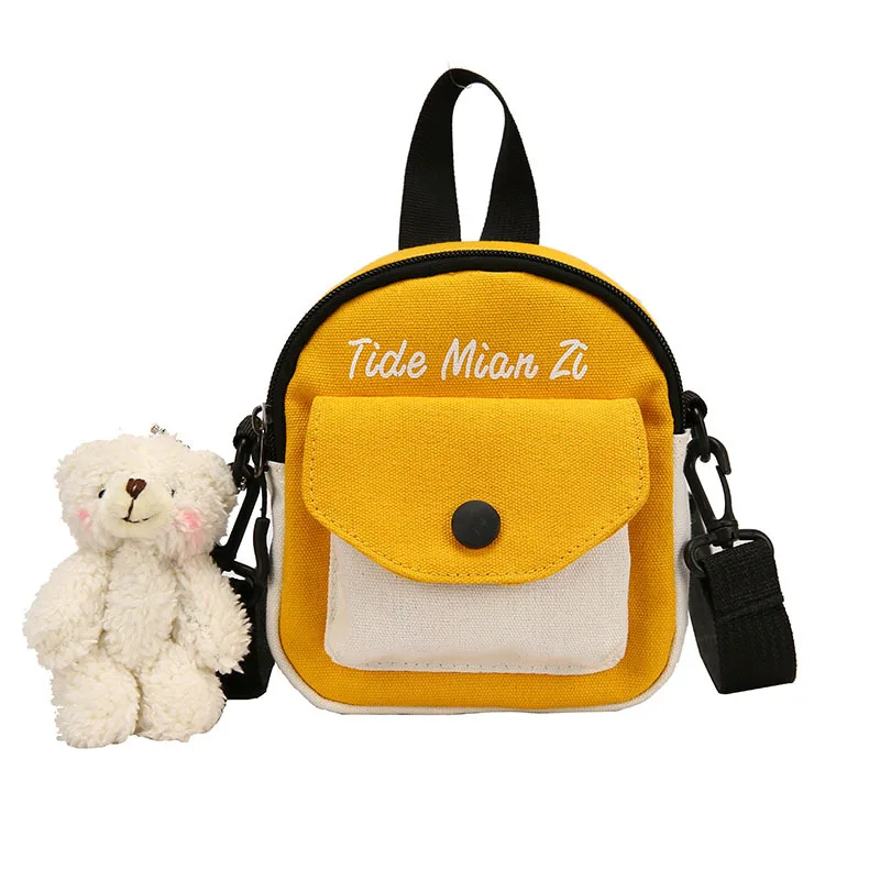 

Новая женская холщовая мини-сумка, однотонная Повседневная сумка через плечо с внешней молнией, Женская Портативная сумка через плечо