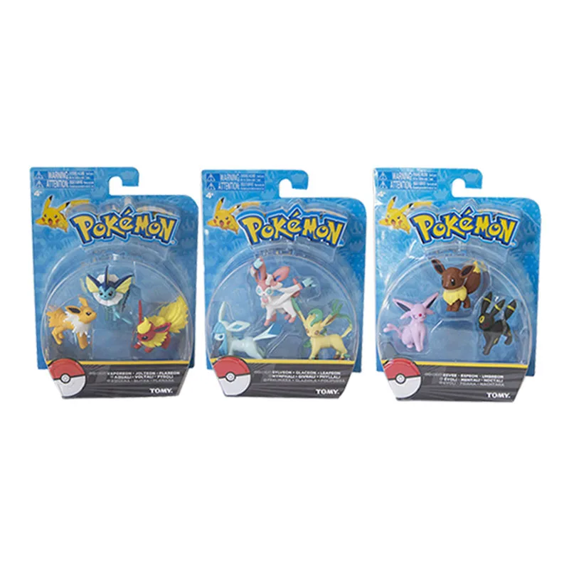 Оригинальная экшн-фигурка Takara Tomy Pokemon Anime Эволюция Иви Семейная Игрушка Боевая