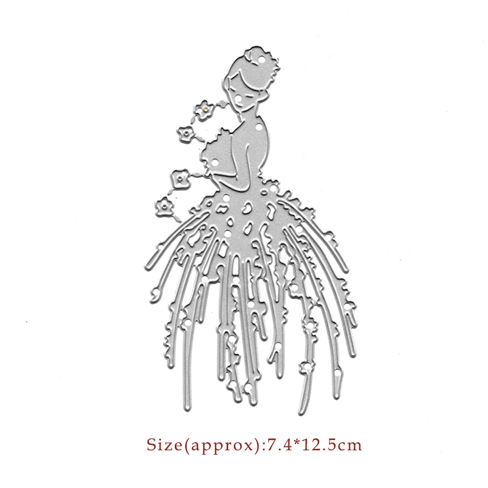 Умирает Скрапбукинг Красота девушка штанцевый нож DIY папки для тиснения