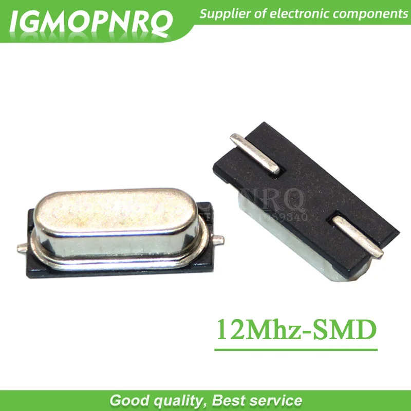 50 шт SMD HC-49S 12 МГц 000 20ppm 20pF Кварцевый резонатор кристалл | Электронные компоненты и