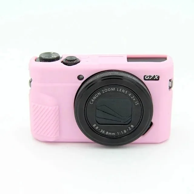Симпатичный силиконовый чехол для видеокамеры Canon G7XII G7X mark 2 G7X II G7X III G7X3 G7X Mark 3 резиновый чехол для камеры - Цвет: Pink
