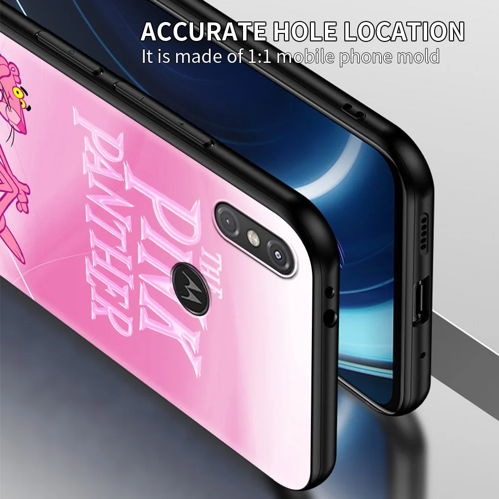 For MOTOROLA One Fusion Case for Moto G10 G9 G8 Plus Play Power One G20 G30 G40 G50 G60 Edge 20 Phone Shell Cartoon Pink Panther