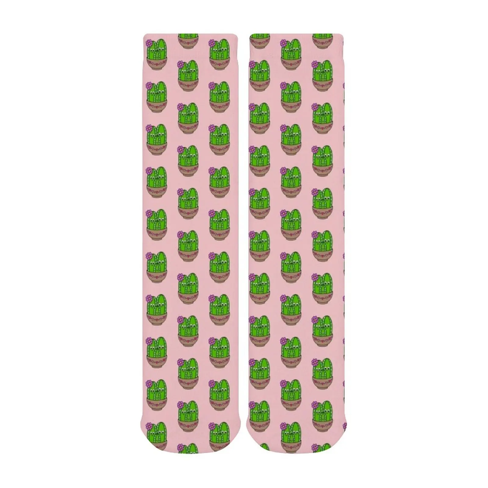 

Cactus Socks Schoolgirl Drawings Stockings Large Chemical Fiber Non Slip Modern Hockey Socks