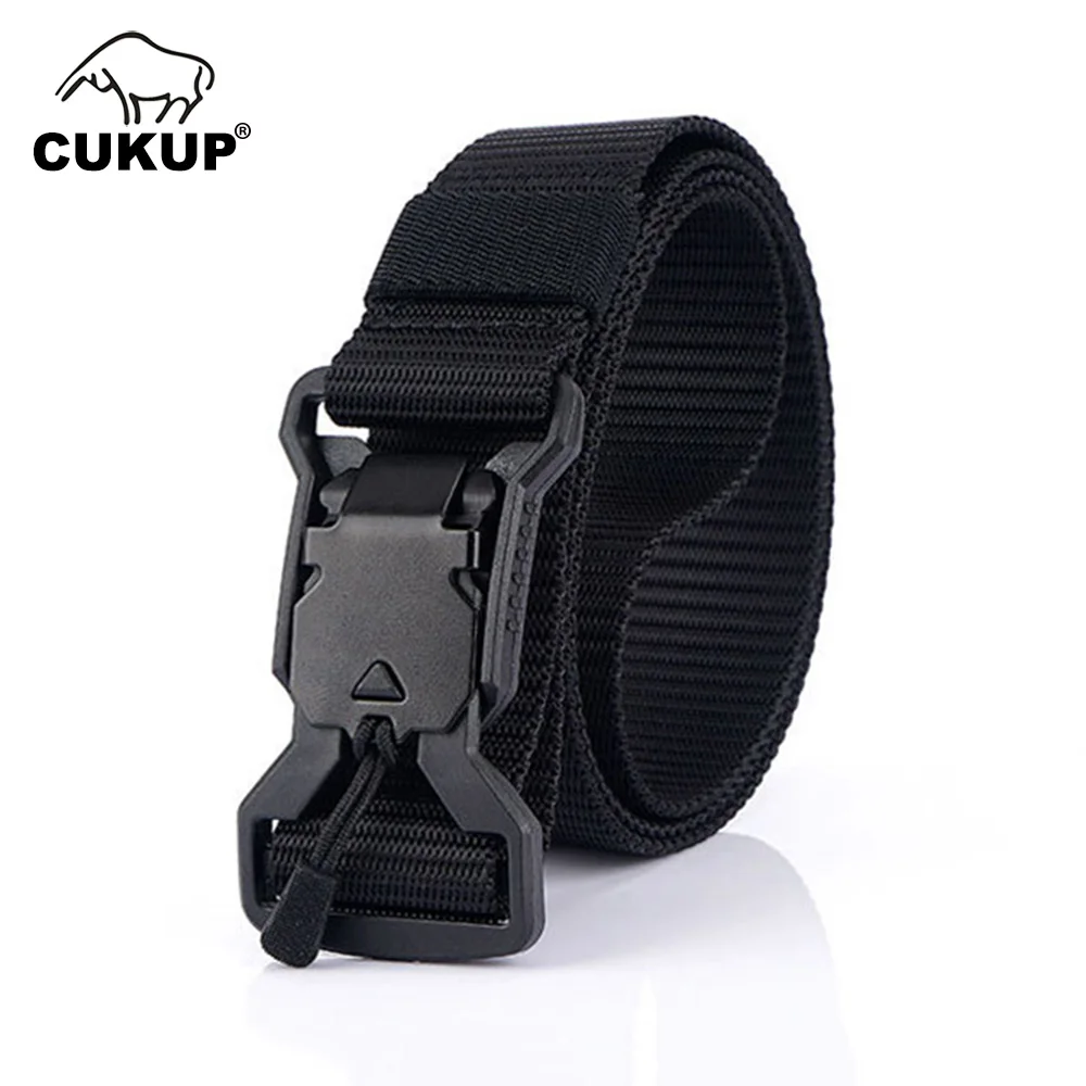 цена CUKUP 2020 New Design Good Quality Nylon Belts for Unisex 125cm Size Hard Magnetic Buckle Belt 3.0cm Width Accessories CBCK202