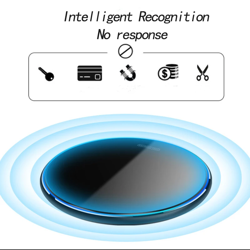 10w universal qi wireless charger for iphone 8 xr xs max 11 12 promax fast wireless charging mirror pad for samsung huawei free global shipping