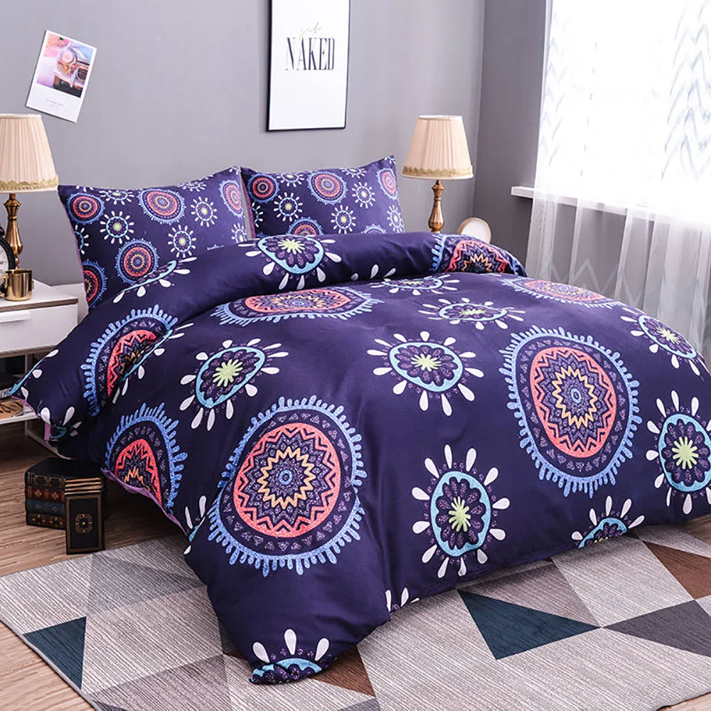 Домашний Комплект постельного белья с мандалой 3D богемный пододеяльник цветами