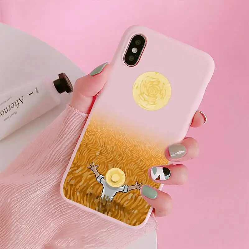 

Van Gogh Aesthetic art graffiti Phone Case Candy Color for iPhone 6 7 8 11 12 s mini pro X XS XR MAX Plus protective shell