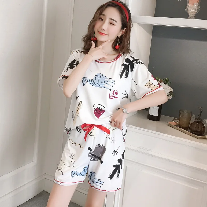 Летний женский пижамный комплект SLPBELY одежда для отдыха короткая Пижама сна