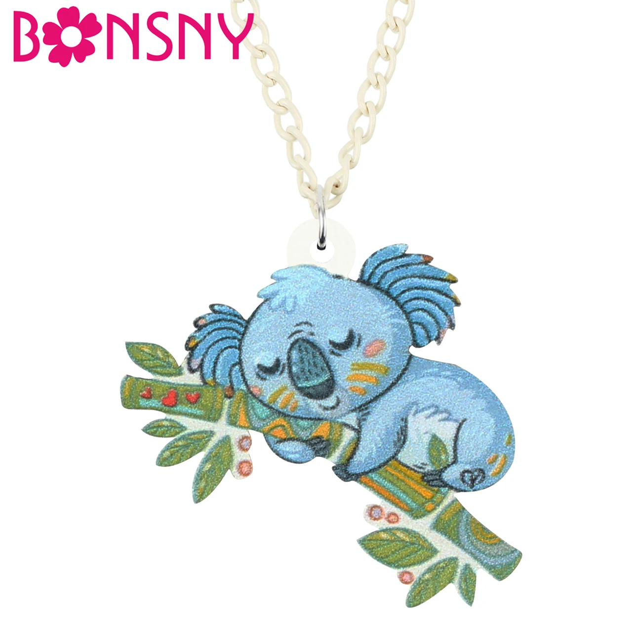 Bonsny акриловое мультяшное бамбуковое австралийская коала цепь &quotмедведь&quot