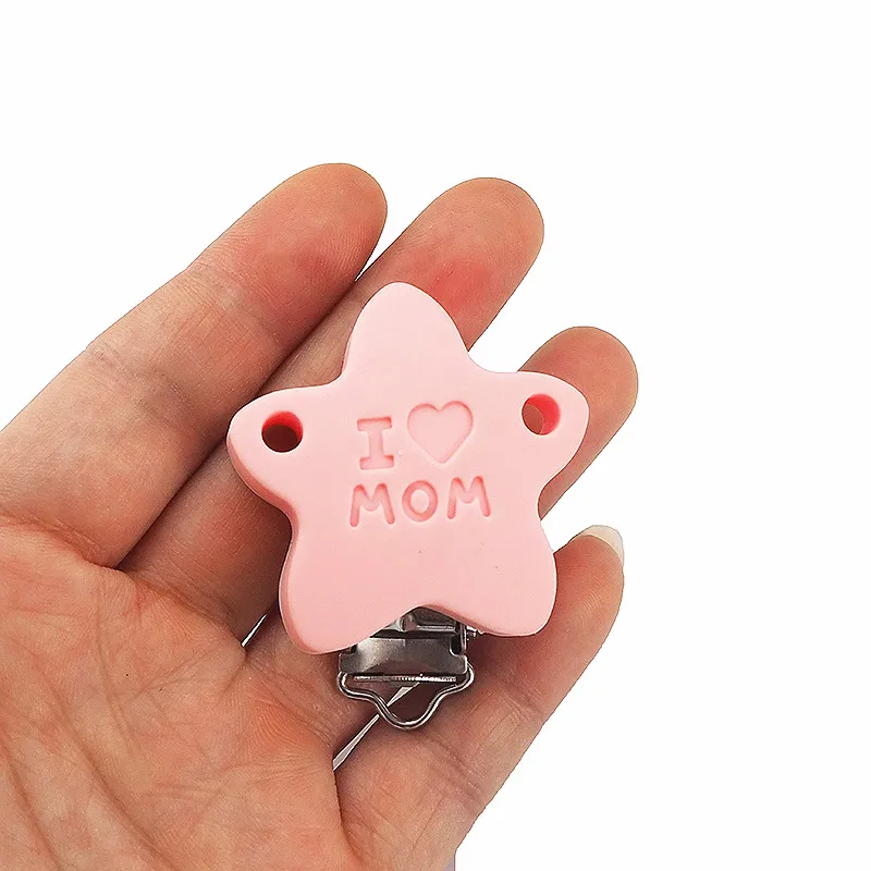 Силиконовые зажимы Chenkai для соски с надписью I LOVE MOM 10 шт. | Мать и ребенок