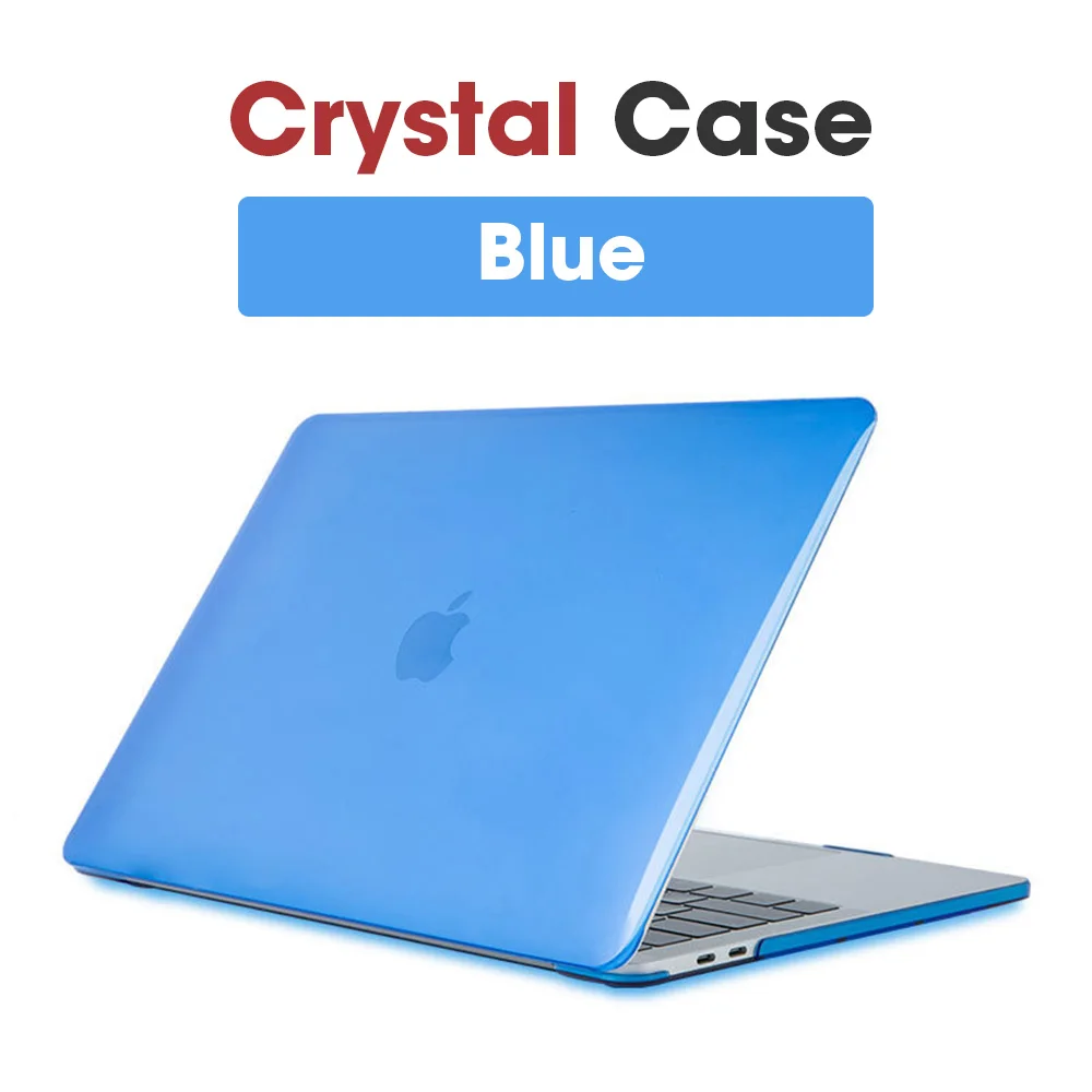 Чехол для ноутбука Apple Macbook Mac book Air Pro retina, новинка, сенсорная панель 11, 12, 13, 15 дюймов, Жесткий Чехол для ноутбука, чехол 13,3, чехол - Цвет: Crystal Blue