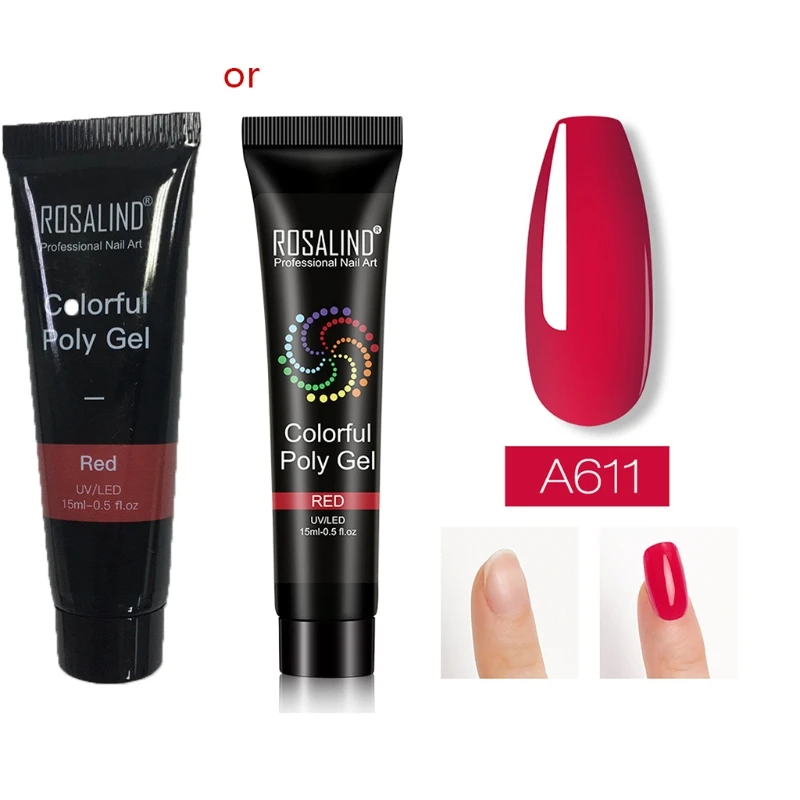 

15ml Nail Gel 7 Fashion Colors Quick Builder UV LED Gel Nail Tips Finger Polish X7JA