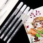 Креативная профессиональная белая ручка для подсветки, ручка для подписи с ручной росписью, ручка с белыми линиями, цветная картонная ручка с белыми красками