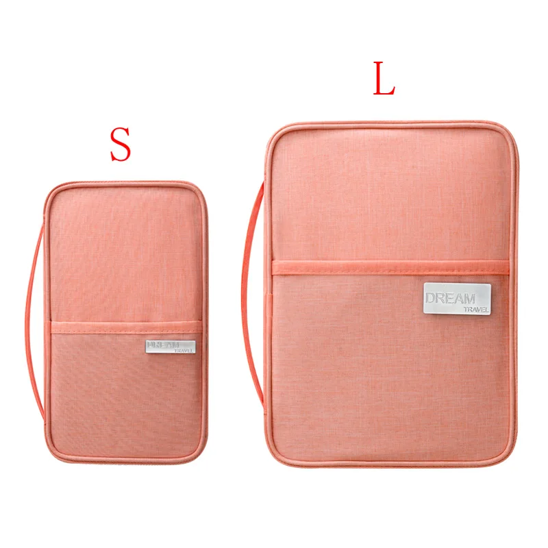 Orange pink S L Качественный водонепроницаемый бизнес-держатель для карт, паспорт, посылка, кредитные карты, ID Держатели, кошельки, визитница для путешествий, сумка для карт, клатч - Цвет: Orange pink S L