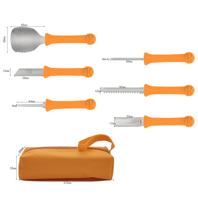 

Pumpkin Carving Tools Kit with Storage Bag Convenience Carve Halloween Lantern Set for Halloween Decoration FP8