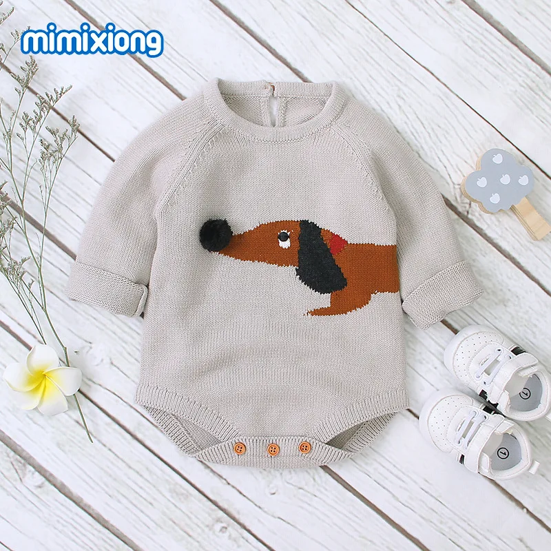 Детский спортивный костюм гимнастический одежда милые вязаные 3D таксы Одежда