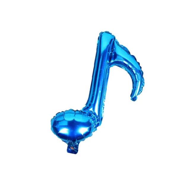 D note blue 5PC 5 шт. музыкальные ноты гитара воздушный шар из фольги для детей день рождения Танцы палка стержень музыка концертные вечерние блага - Цвет: D note blue 5PC