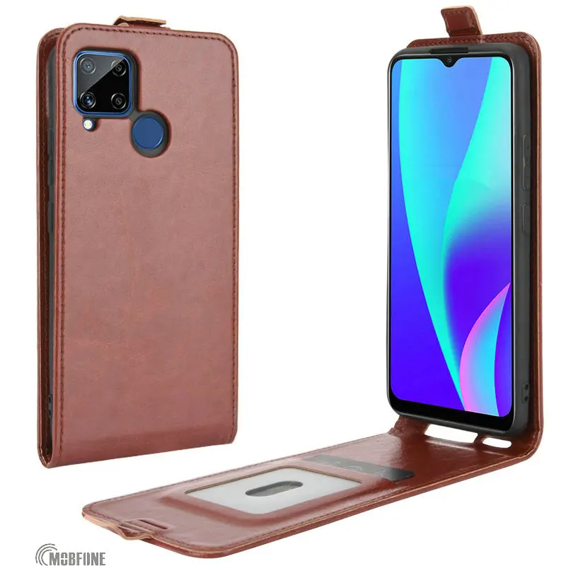 Чехол для OPPO Realme C15 C3 C17 C11 Роскошный кожаный флип чехол с вертикальным карманом 7 X7