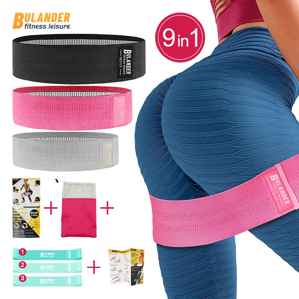 

3 Level Resistance Bands Fitness Booty Bands Hip Circle Fabric Rubber Expander Elastic Band for Home Workout Exercise Equipment
