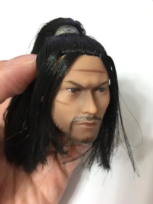 

1/6 Japan Male Head Sculpt Miyamoto Musashi Head Carved Model For 12'' Figure Body Dolls