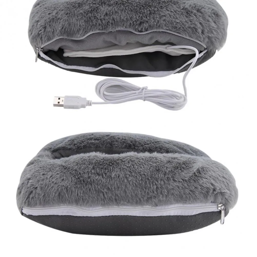 Cute Feet Warm Slippers USB Foot Warmer Shoes Computer PC Electric Heat Slipper for Home Travel Office voetverwarmers | Дом и сад