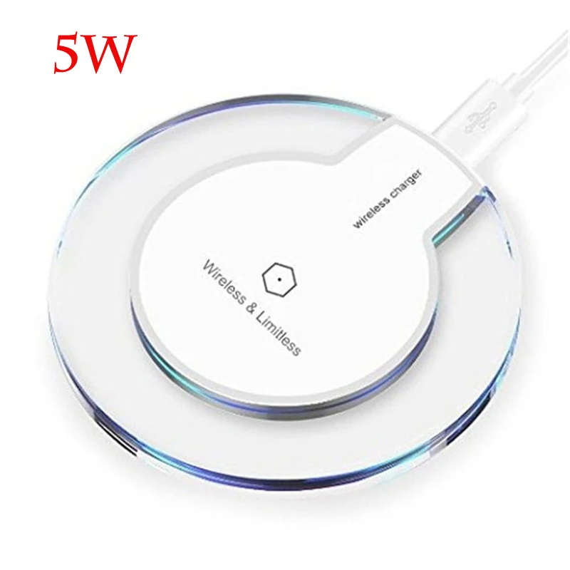 5W White QI Беспроводное зарядное устройство 10 Вт для huawei P30 P20 Pro mate 30 20 Pro samsung S9 Qi Беспроводная Быстрая зарядка для iPhone X XR XS Max 8 Plus - Тип штекера: 5W White
